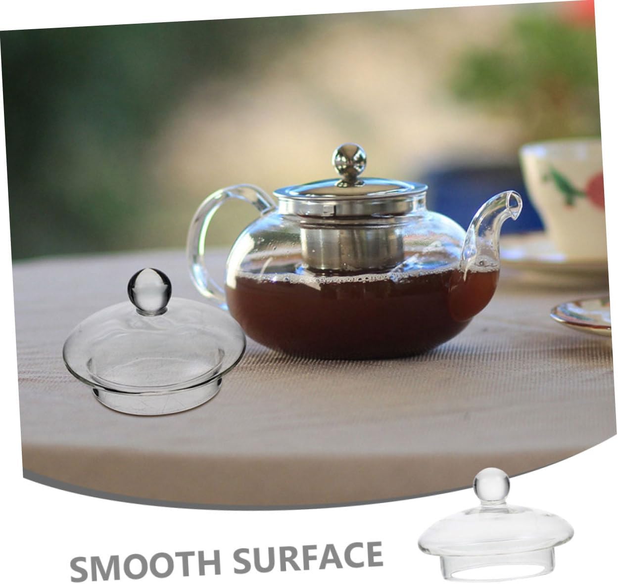 Small Glass Teapot Lid, Clear Replacement Caps for Tea Steeper, Kettle Lid, and Tea Set Cover