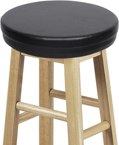 12 Inch Shinnwa Bar Stool Cushion Round Foam Padded Seat Cushions Waterproof Leather Bar Stool Covers with Elastic