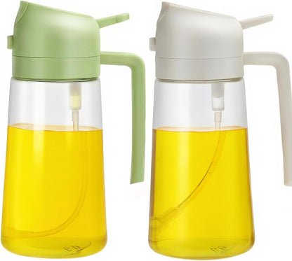 16oz,2 1 470ml (2PCS-White Aovdy Oil Sprayer for Cooking in Olive Oil Dispenser and Oil Sprayer - Olive Bottle Spray