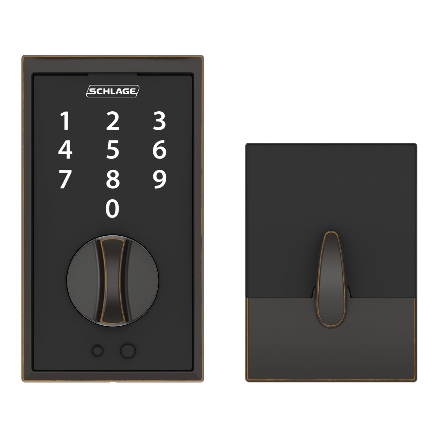 SCHLAGE BE375 CEN 622 Touch Keyless Touchscreen Electronic Deadbolt Lock, Matte Black