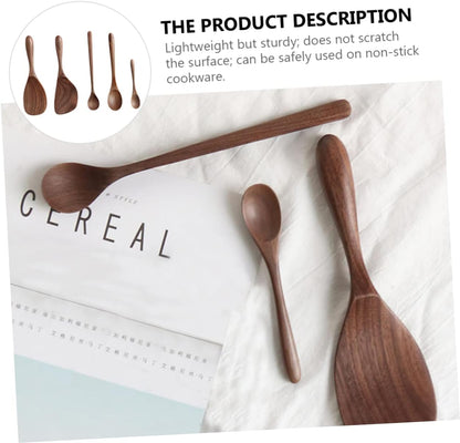 Black Walnut Cutlery Set for Kids: Japanese Tools, Bamboo Cooking Utensils, Child Suit