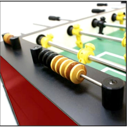 Tornado Tournament 3000 Foosball Table - Made in the USA - Commercial Quality for the Home - Incredible Table Soccer Game (3 Man Goalie, Red)