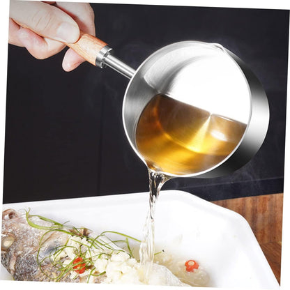 Reusable Oil Pan Casserole Pot, Cooking Pot for Stew, Soup, Ramen, Pasta, Stainless Steel Baby Gravy Pot