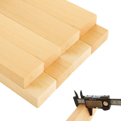 LOLYSIC 8 Pack Basswood Carving Blocks, 12x2x0.8 Inch Unfinished Basswood Carving Blocks Kit for Wood Carving Beginner