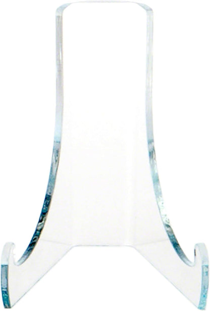 Plymor Clear Acrylic Flat Back Easel with Deep Support Ledges, Dimensions 3" H x 2.25" W x 2.5" D (2 Pack)