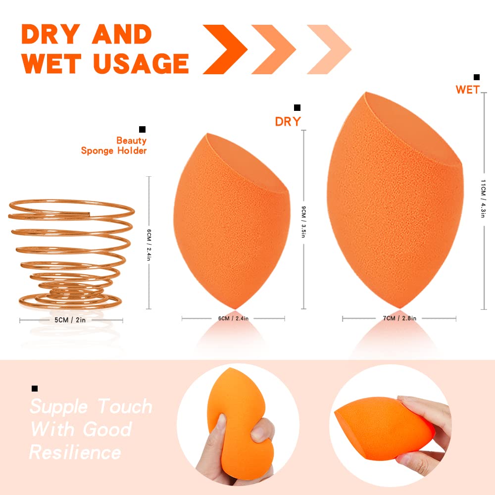 EXTRA LARGE XL Make Up Beauty Sponges Blender,11cm big Makeup beauty sponge -Jumbo Beauty Blenders give 1 Sponge Holder,for Dry & Wet Use,for Face,Body,Blush Cream, Foundation