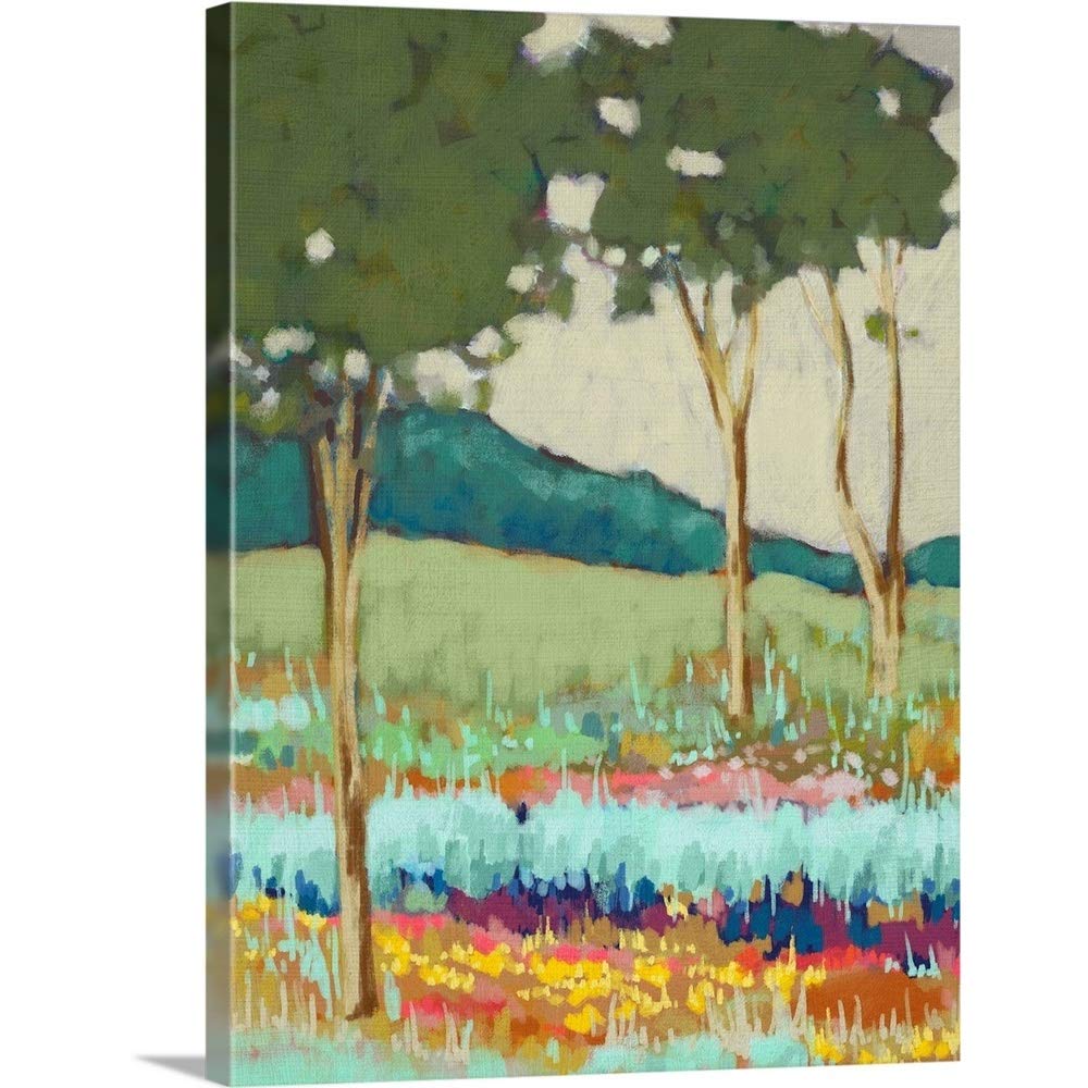 GREATBIGCANVAS Tapestry Trees II Canvas Wall Art Print, Tree Home Decor Artwork, 36"x48"