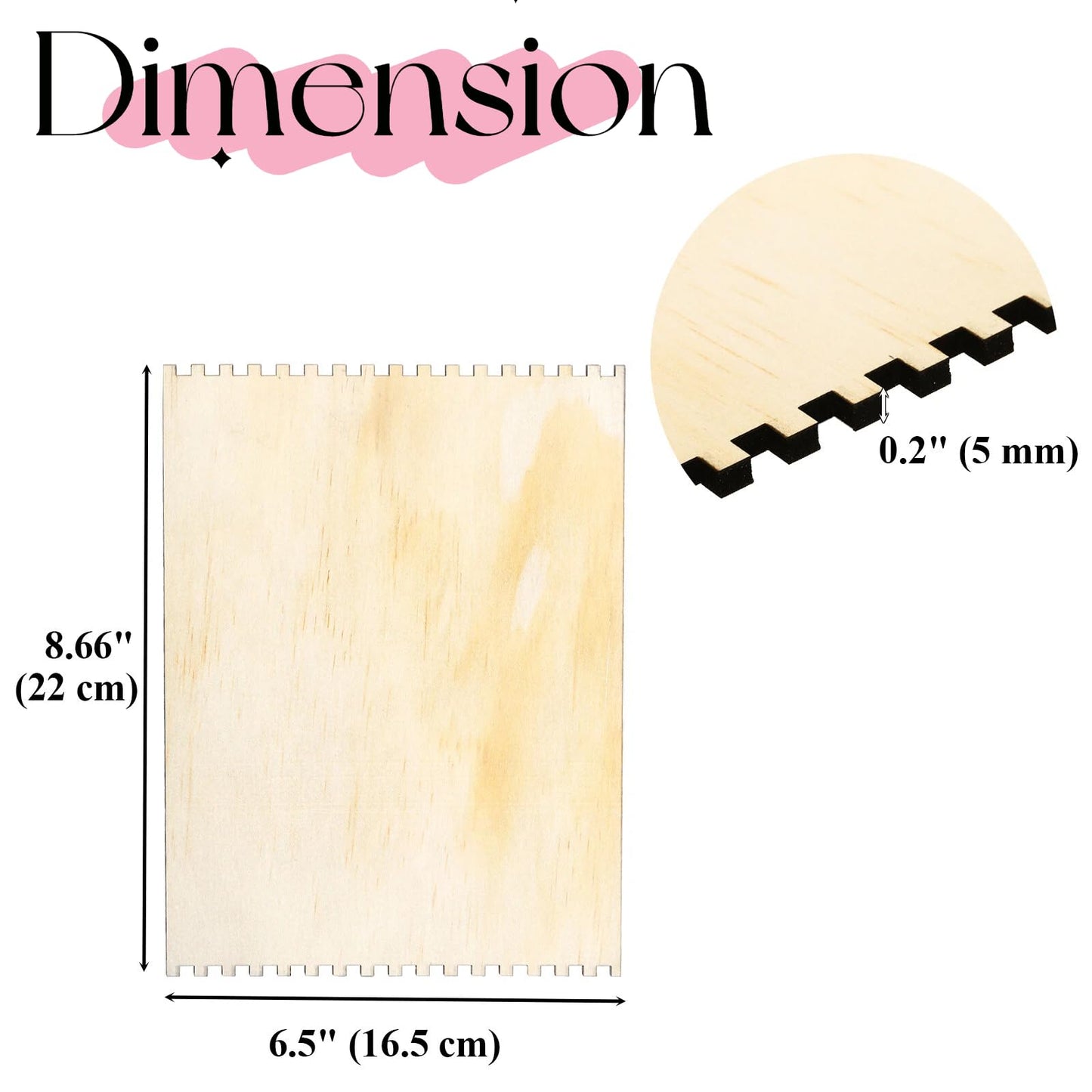 Tosnail 40 Pack 6.5 x 8.66 Inches Beginners Wooden Looms, Notched Weaving Loom for Adults, Darning Beading Boards, Basket Weaving Tools Kit for Crafts Project, Knitting, Sewing, Crochet
