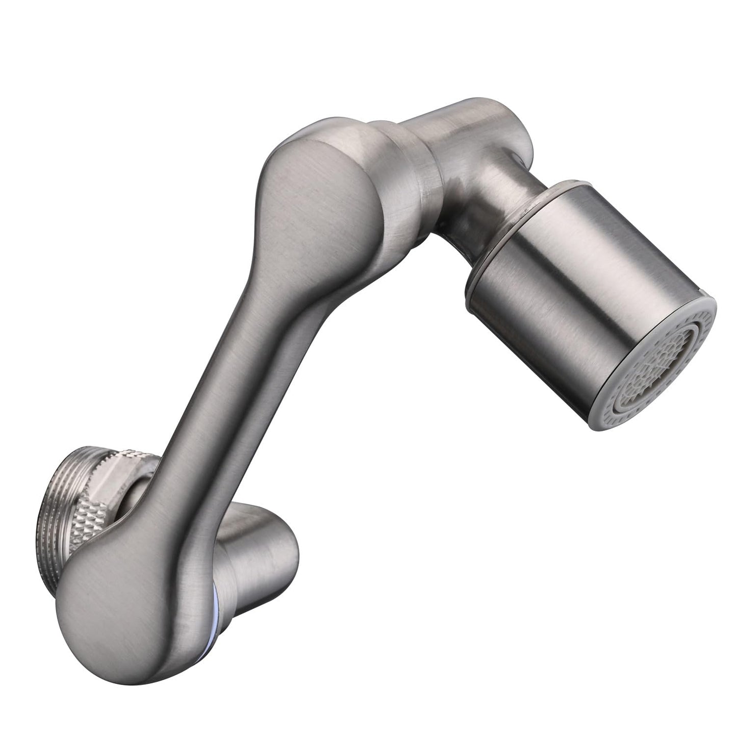 Universal 1080° Swivel Bathroom Faucet Extender Rotating Faucet Attachment Adapter for kitchen Sink Brushed Nickel