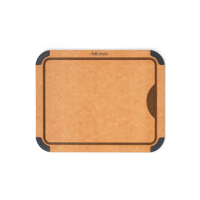 Full Circle Chop To It Everyday Cutting Board – 11”x14" – Dishwasher Safe, Reversible & Lightweight, Naturally Bonded Kraft Paper, Non-Slip Feet with Juice Groove