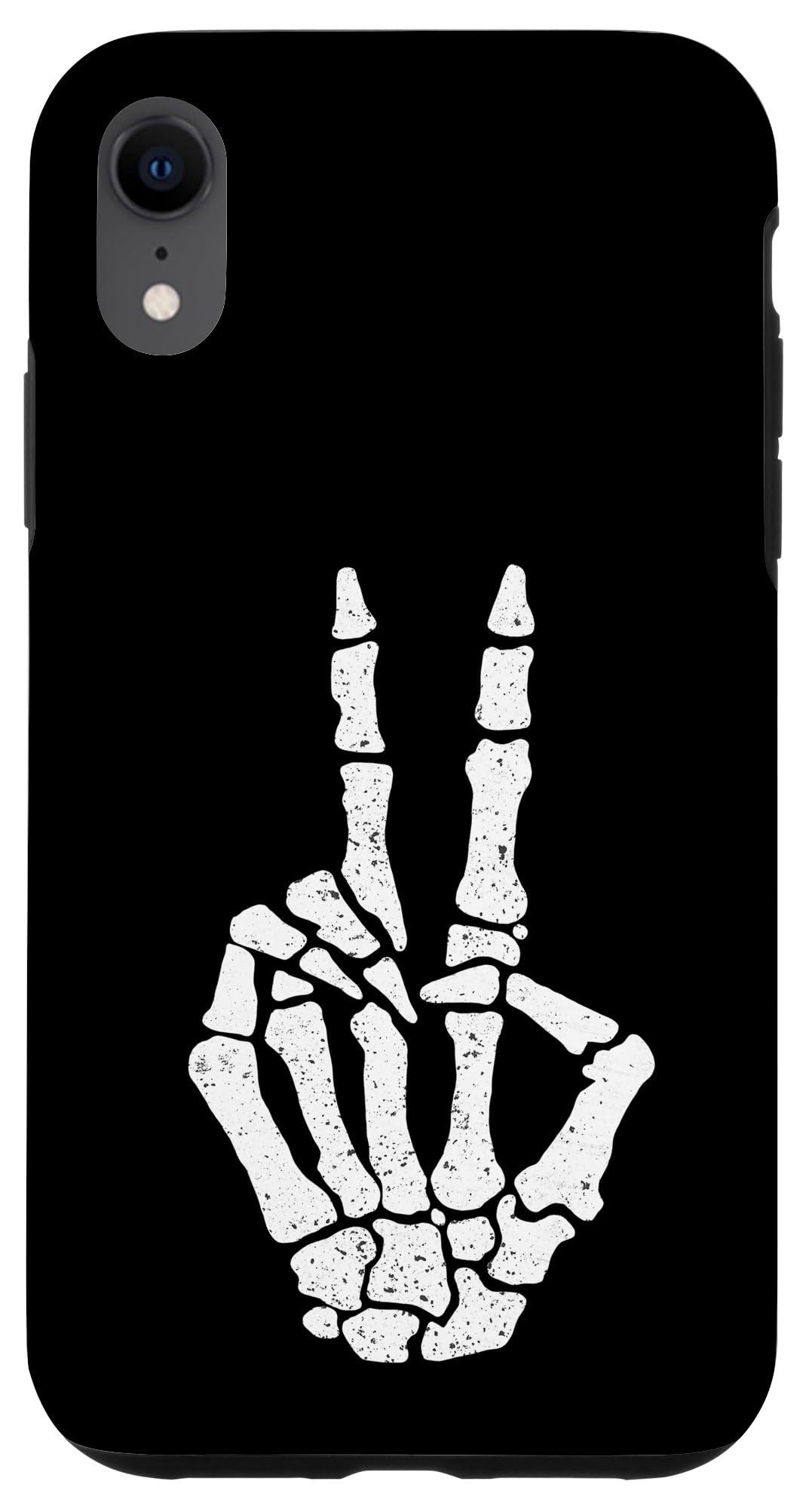 Halloween Skeleton Hand Peace Sign Funny Costume Case for iPhone XR