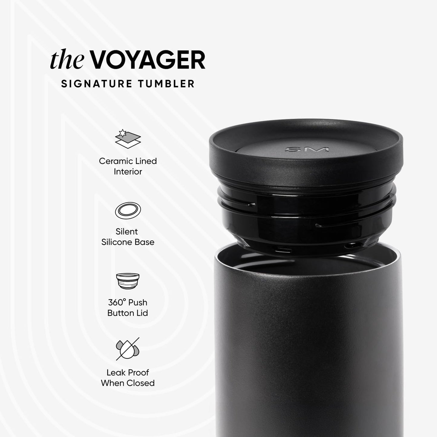 360 16oz Simple Modern Travel Coffee Mug Tumbler with Lid | Ceramic-Lined Insulated Stainless Steel Cold Brew Iced