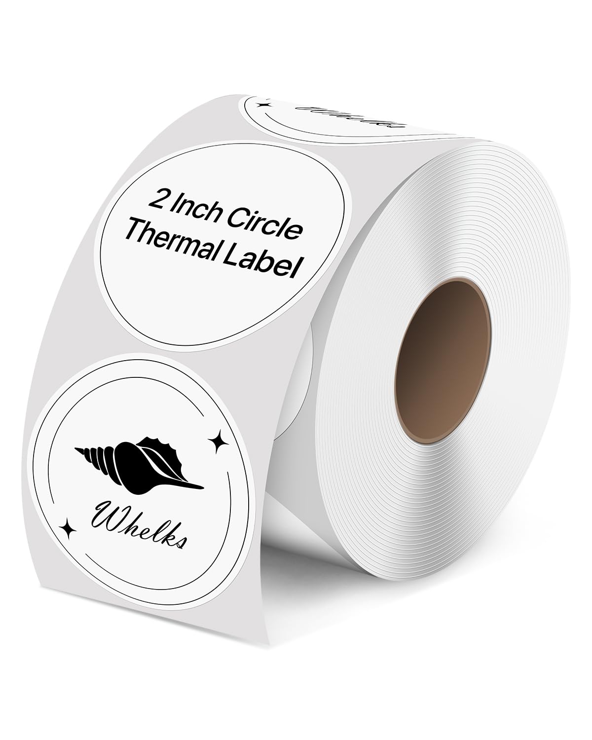 iEager 2 Inch Round Thermal Labels, Circle Thermal Printer Stickers, Durable Circular Label Printer Sticker for Business, Logo, Gift, 500 Labels/Roll, White