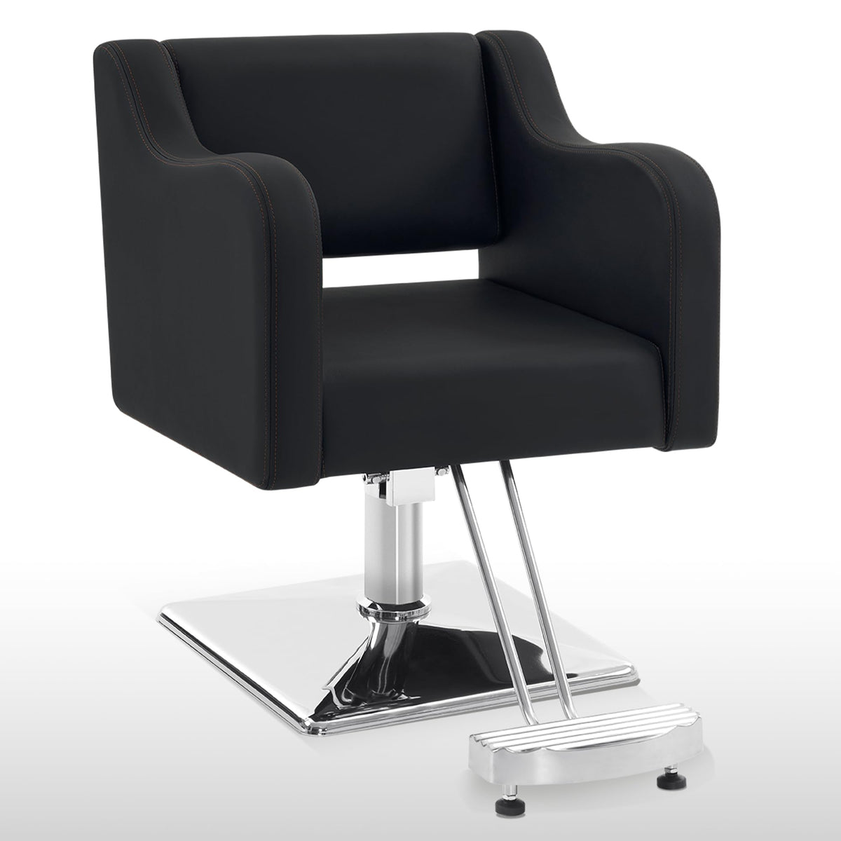 BarberPub Classic Salon Chair for Hair Stylist,Hydraulic Barber Styling Chair,Beauty Salon Spa Equipment 3802 (Black)