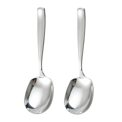 Txhlyx Large Serving Spoons Set of 2 – Heavy Duty 316L Stainless Steel Serving Spoon for Buffet – Dishwasher Safe, 9.5 Inch