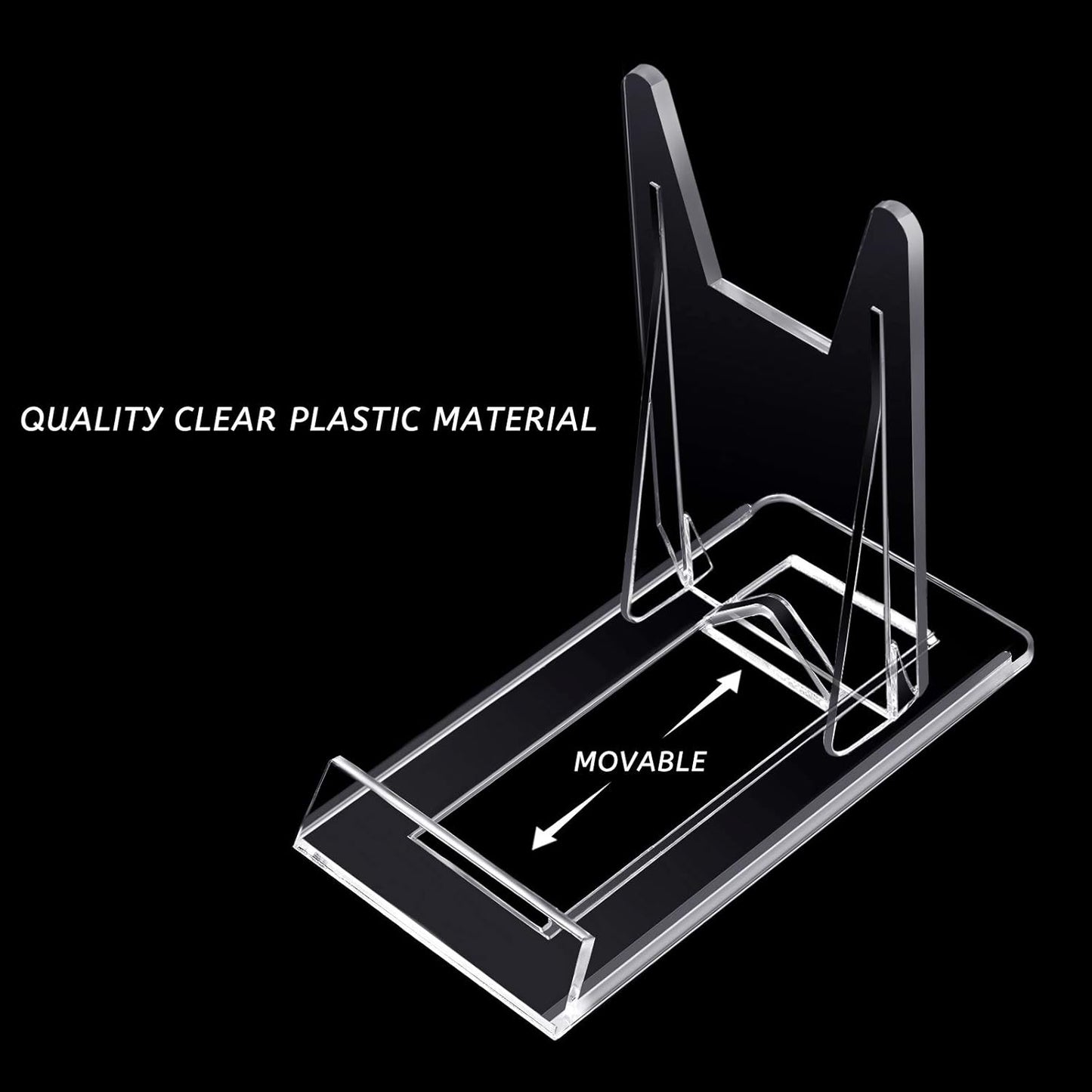 Zonon Acrylic Plate Stands, 20 Pieces, Clear Mini Easels for Displaying Pictures or Plates, Home Office Decoration
