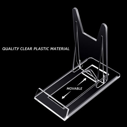 Zonon Acrylic Plate Stands, 20 Pieces, Clear Mini Easels for Displaying Pictures or Plates, Home Office Decoration