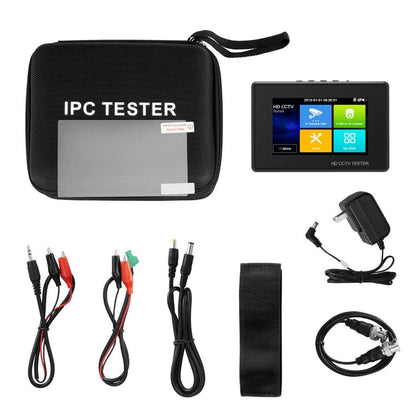 EVERSECU 5 in 1 CCTV Tester Support Up to 4K IP Camera & 720P/1080P/3mp/4mp/5 Megapixel AHD, TVI, CVI & CVBS Analog Camera, 4" Touch Screen Security Video Monitor, POE Out, IP Scan, UTP Cable Test