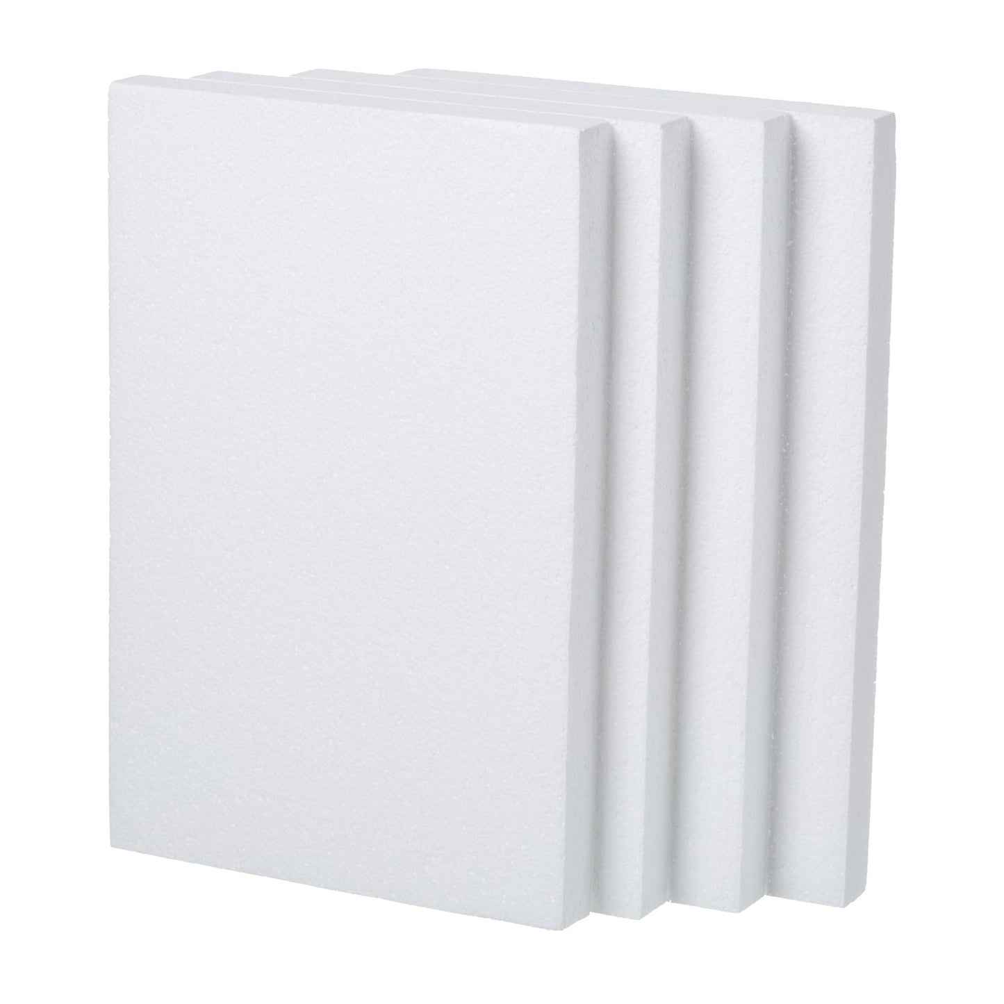 Crafare 12X8X1 Inch Craft Foam Blocks 4 Pack Polystyrene Foam Sheet Rectangle Foam Blocks for Arts School Projects Sculptures Floral Arrangements Modeling and Centerpieces