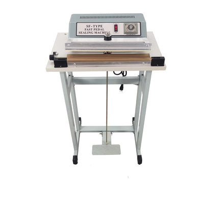 INTBUYING 110V Foot-pedal Sealing Machine with cutter Foot-pedal Sealer 3mm/0.6mm Sealing Width Fast Sealing Machine for Plastic Bag