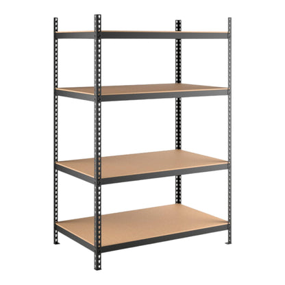 PRO&Family Heavy Duty Shelving Unit - Industrial Garage Storage Rack Z- Beam Storage Shelf Shelf Organizer Metal Wood Storage Shelves System (30"x 60"x 72", 4)