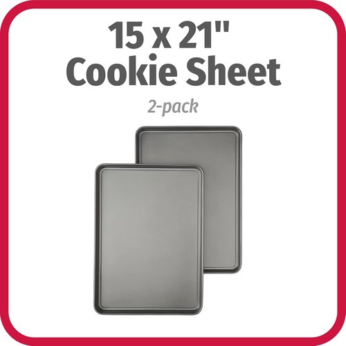 GoodCook Everyday Nonstick Carbon Steel Baking Sheet Set - Extra-Large 15” x 21” Cookie Pans, 2 Pack