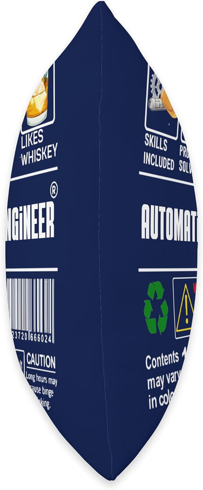 Automation Engineer Label Skills Solving Coffee Whiskey, Throw Pillow, Multicolor, 16x16