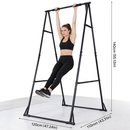 Generic Foldable Free Standing Pull Up Bar Stand Adjustable Pullup Fitness Equipment for Home Gym Strength Training