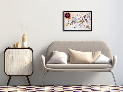 Wieco Art Framed Canvas Wall Art Composition VII, 1913 by Wassily Kandinsky Classic Abstract Famous Paintings Reproductions Canvas Wall Art for Home Decoration