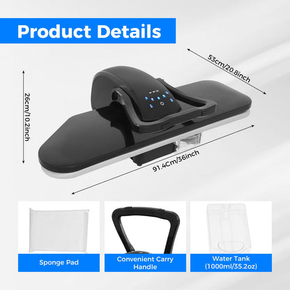 Bepritm 1600W Steam Iron Press for Clothes, 36" Intelligent Steam Press Professional Iron Press Machine w/5 Fabric Modes & Digital Touch Screen, Shirt Press Machine for Clothes, Sheets (36Inch Black)