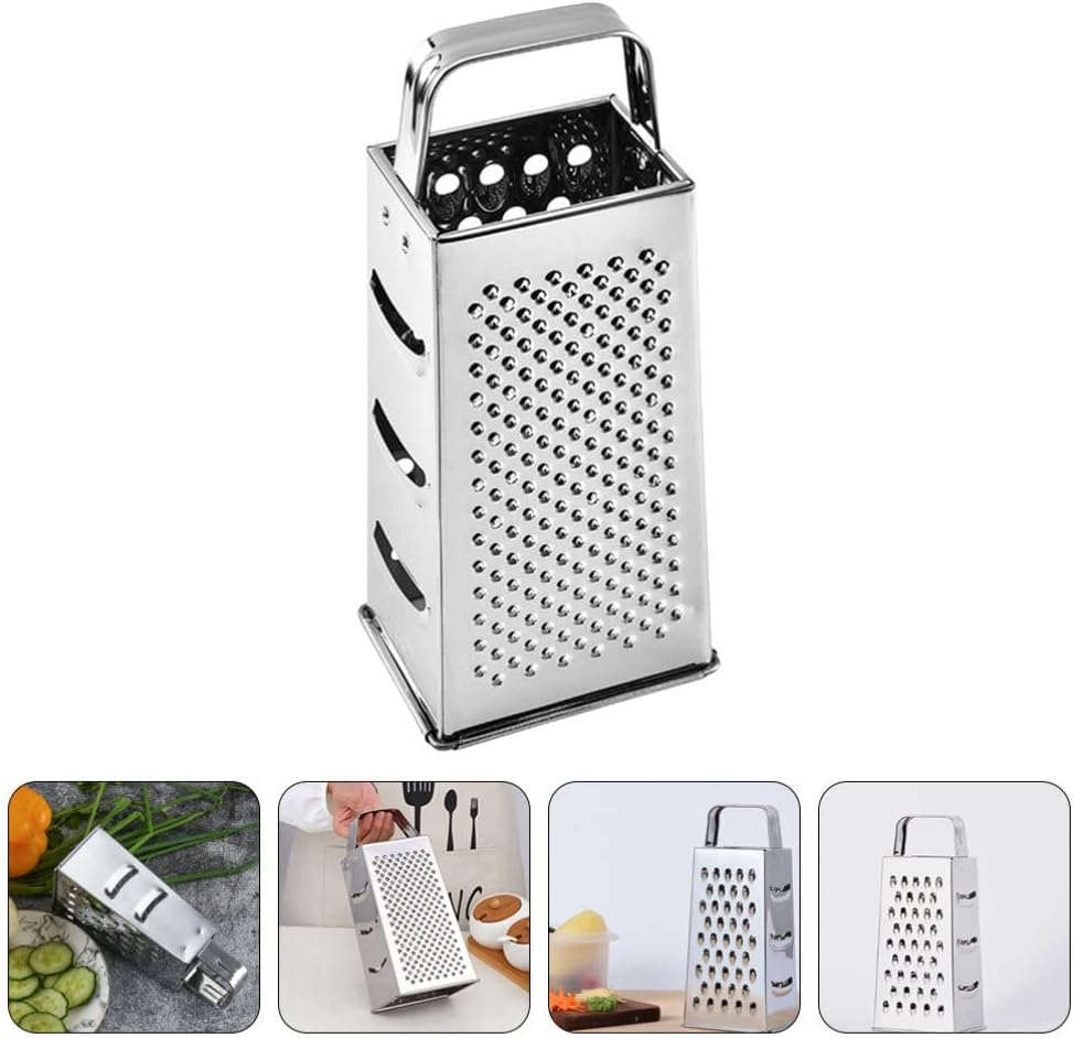 SHERCHPRY Cheese Slicer, Box Grater, Stainless Steel Vegetable Shredder Mandoline Slicer for Kitchen, 6inch Potato