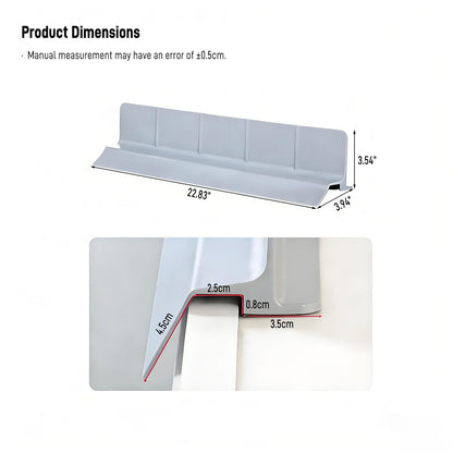23-inch Silicone Sink Splash Guard - Strong Suction Water Barrier for RV Sinks, Pet Bathing,and Small Kitchens - Self-Draining Design, Dishwasher-Safe