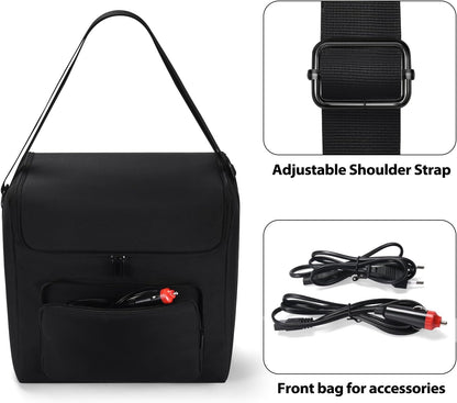 Mini Fridge Travel Case, 4L/6 Cans Portable Storage Bag for Frigidaire EFMIS129 Compact Refrigerators (Black)