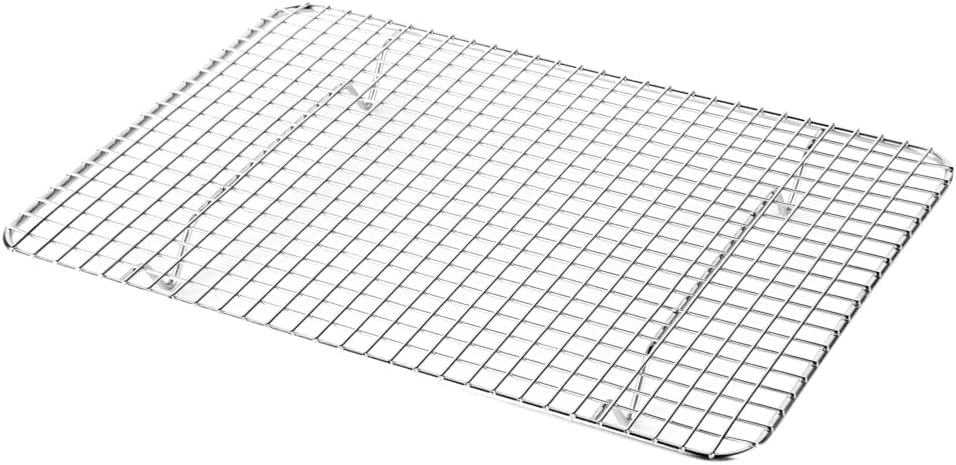 Restaurantware Met Lux Heavy-Duty Wire Baking Rack, 8.5 x 12 Inch, Fits Quarter Size Sheet Pan, Stainless Steel