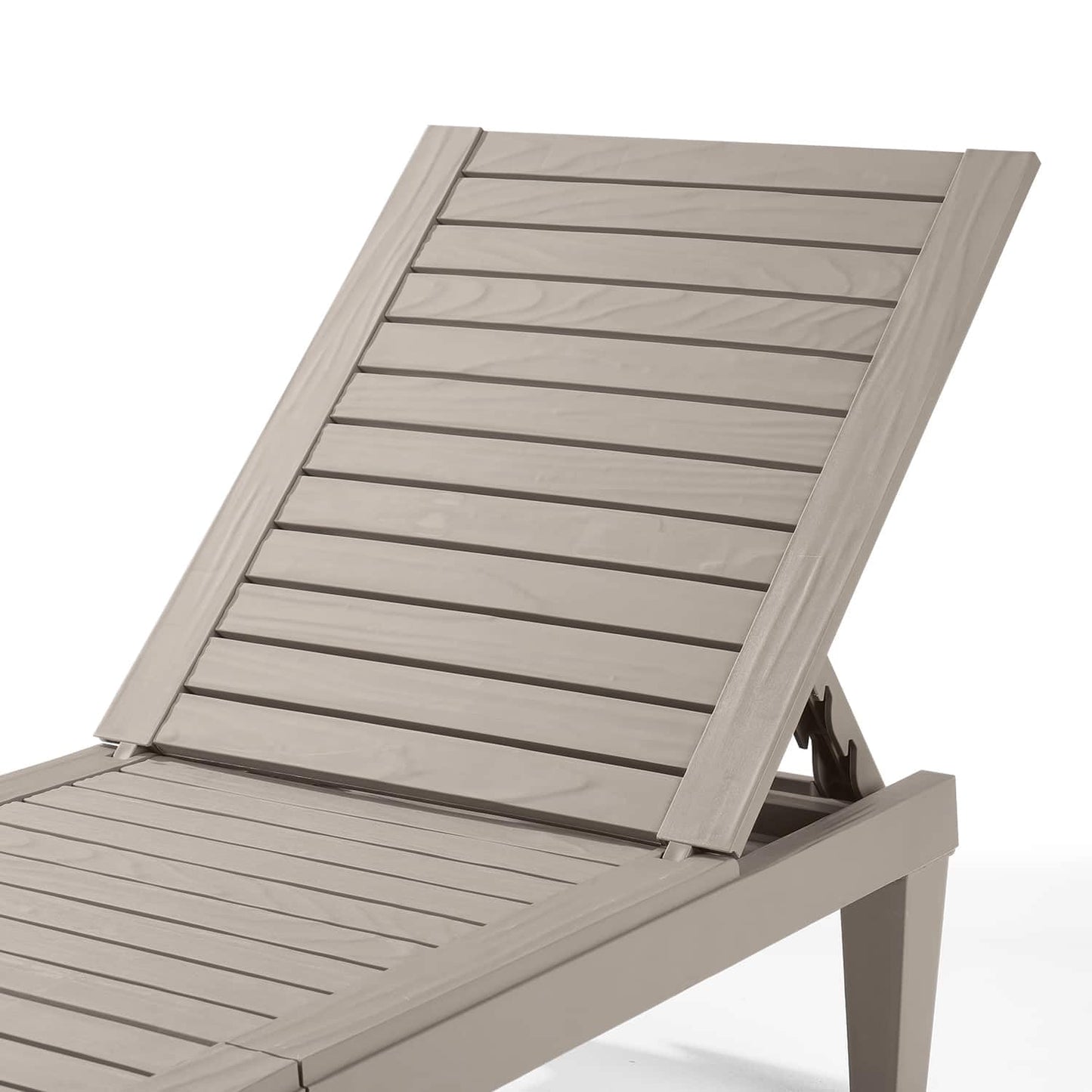 Nestl Sun Tanning Chair - Sand Beige Chaise Lounge Chair Outdoor, Lightweight Pool Lounge Chairs Set of 12, Adjustable 5-Position Reclining Lawn Chair, Waterproof Beach Outdoor Lounge Chairs