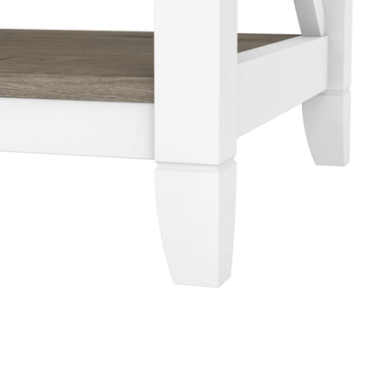 Bush Home Key West 5 Shelf Bookcase - Set of 2 | Tall Bookshelves in Pure White and Shiplap Gray | Sturdy Display Shelves for Library, Living Room, and Home Office