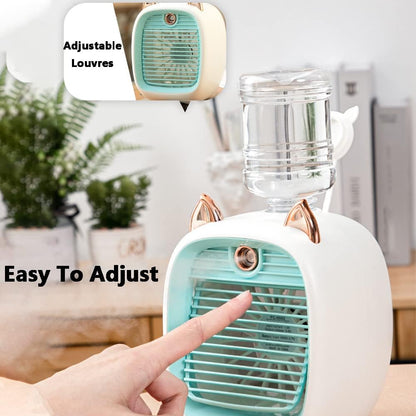Mini Air Cooler Fan | Portable 190ml Evaporative Mini Air Conditioner | 3 Speeds USB Rechargeable Personal Air Cooler