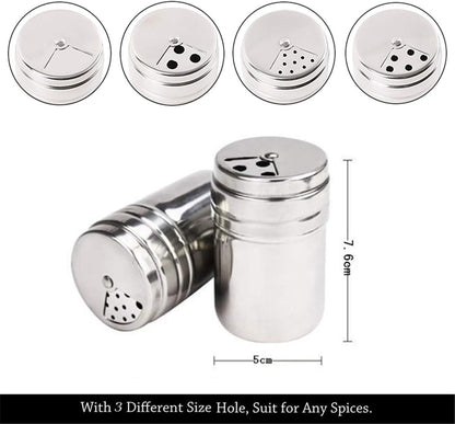 Gift Set Spice Jar with Shaker Tops, Food Seasoning Bottle with Travel Bag, Set of 6 Kitchen Gadget for Camping