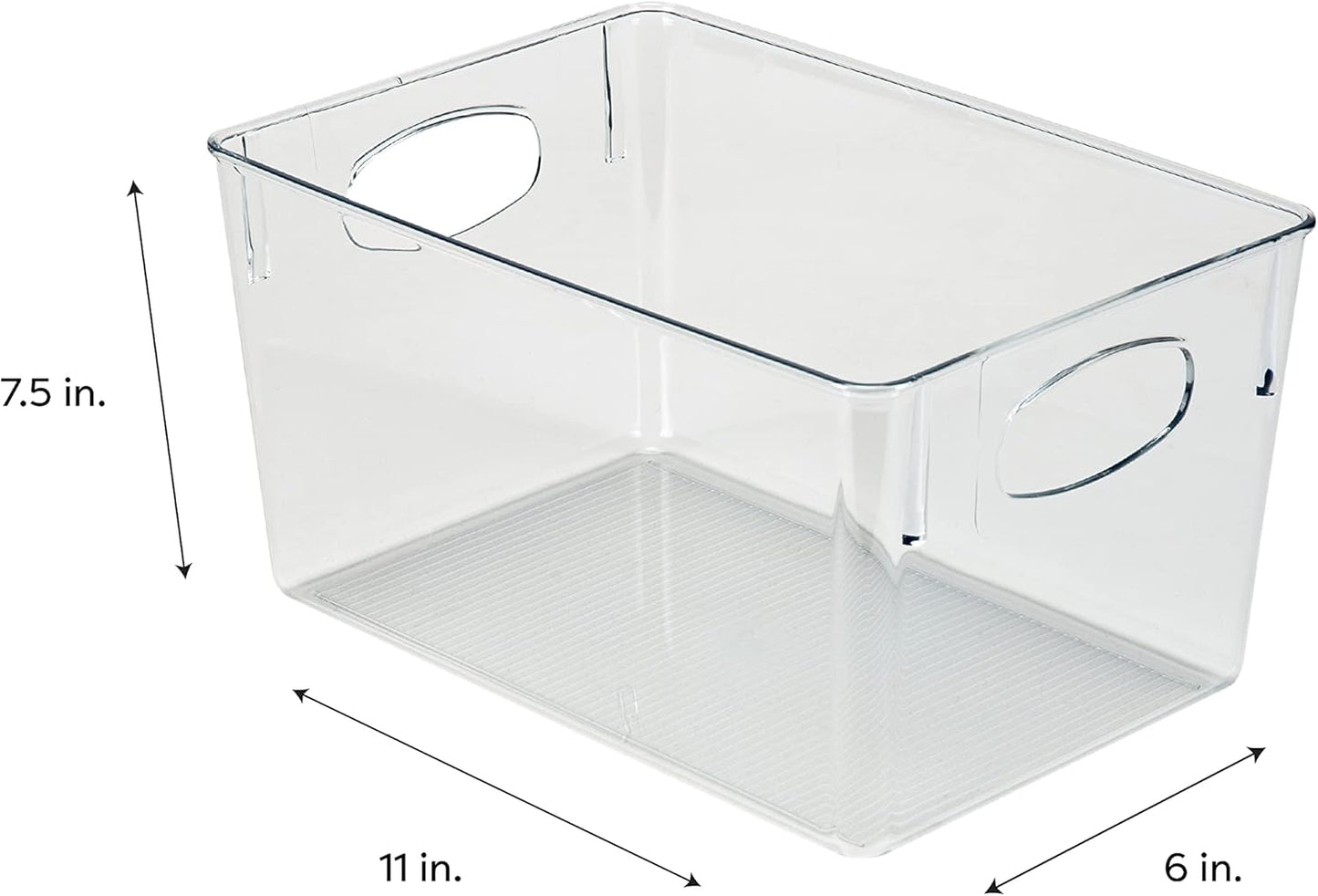 Simplify Large Horizontal Organizer Bin, Multi-Purpose Storage for Fridge, Bathroom, Desk, and Cosmetics