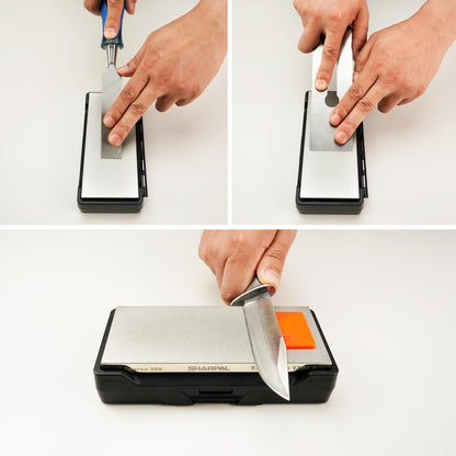 SHARPAL 156N Double-sided Diamond Sharpening Stone Whetstone Knife Sharpener | Coarse 325 / Extra Fine 1200 Grit | Storage Case with NonSlip Base & Angle Guide (6 in. x 2.5 in.) Mothers Day Gifts