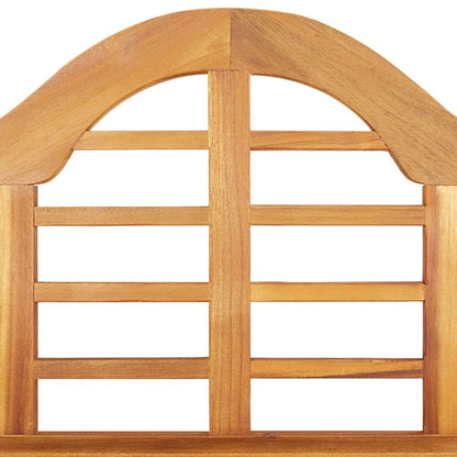 BOWERY HILL Solid Acacia Wood Garden Bench, Brown Oiled Finish, Ergonomic Rectangular Design, Indoor/Outdoor Use, 49.2 x 49.2 x 34.4 in, Rustic Patio Furniture for Relaxed Seating