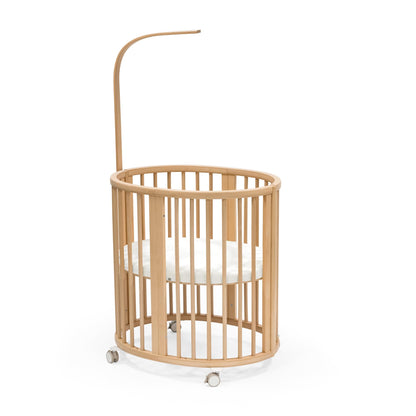 Stokke Sleepi Mini Bundle V3, Natural - Includes Sleepi Mini V3, Mattress & Drape Rod - Suitable for Ages 0-6 Months - Adjustable & Stylish