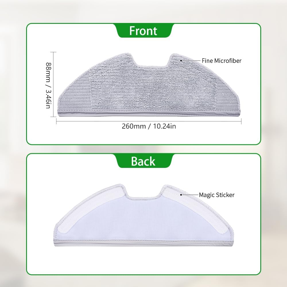 neutop Replacement Washable Mopping Cloth Mop Pads for eufy RoboVac G30 Hybrid, 6-Pack