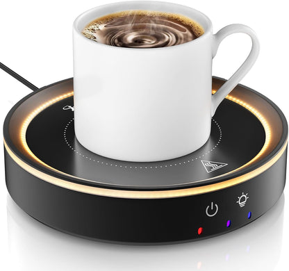Trivoxia 36W 3 Settings, (2-12H), 176F, Mug Warmer, Temperature Auto Shut Off Max Wood Grain Design with Ambient