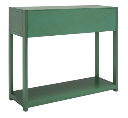 SAFAVIEH Home Collection Sadie Contemporary Turquoise Green 2-Drawer Console Table (Fully Assembled)