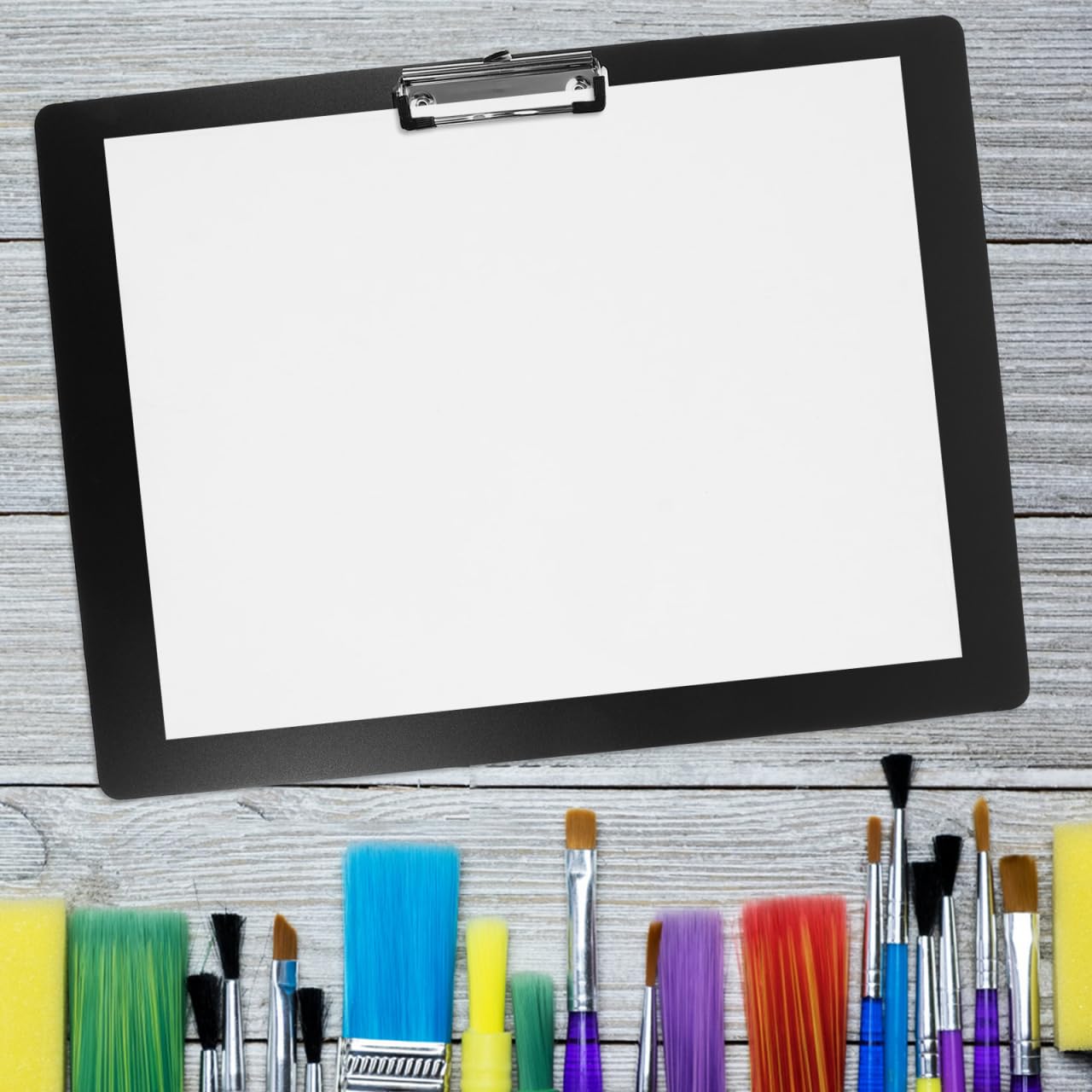 OATIPHO A3 Landscape Clipboard 17.21x12.58In Black Thick Plastic Sketch Board with Metal Clip-Drawing Surface for Blueprints, Spreadsheets, Art Projects-for Architects, Students, Warehouse Managers