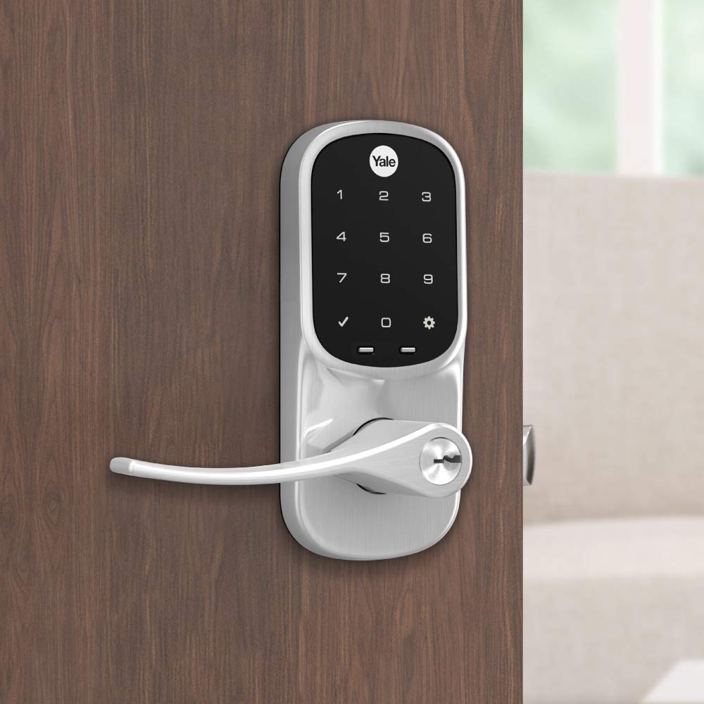 Yale Assure Lever - Keypad Lever Lock (for Doors with no deadbolt) - Keyless Entry with pin Code Unlocking and one-Touch or Auto-Locking - Black Suede