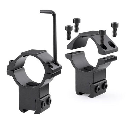 JINSE Green.L 30mm Scope Mount Set of 4, 2 High & 2 Medium Scope Mounts for 11mm Dovetail Rail, Secure Mounting for Rifle Scopes