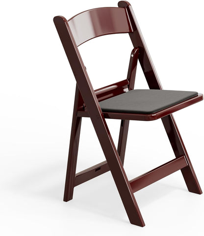 1 VINGLI Resin Folding Chairs with Cushion, Foldable Plastic Chair with Comfortable Padded Seats, Perfect for Event
