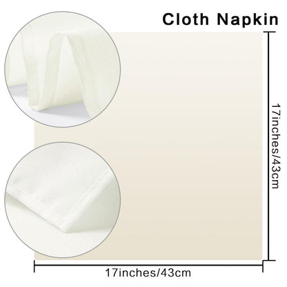 Bailarina Cloth Napkins Set of 120,17x17 inches Dinner Napkins Cloth Washable,Polyester Square Table Cloth Napkin Bulk with Hemmed Edges Ideal for Banquets, Parties and Weddings-Black